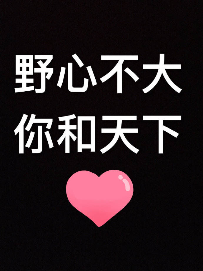 野心不大,你和天下